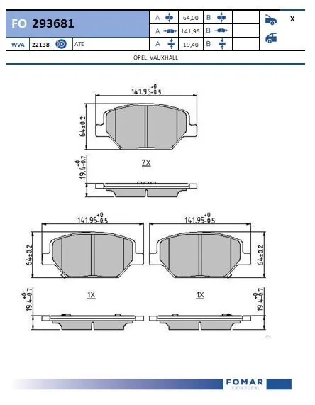 Brake Pad Set, disc brake